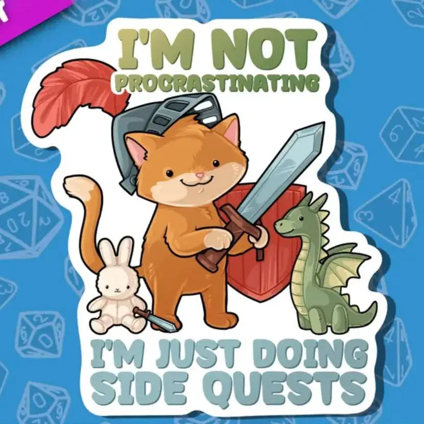 MKC I’m Not Procrastinating I’m Doing Side Quests Sticker - Gifts
