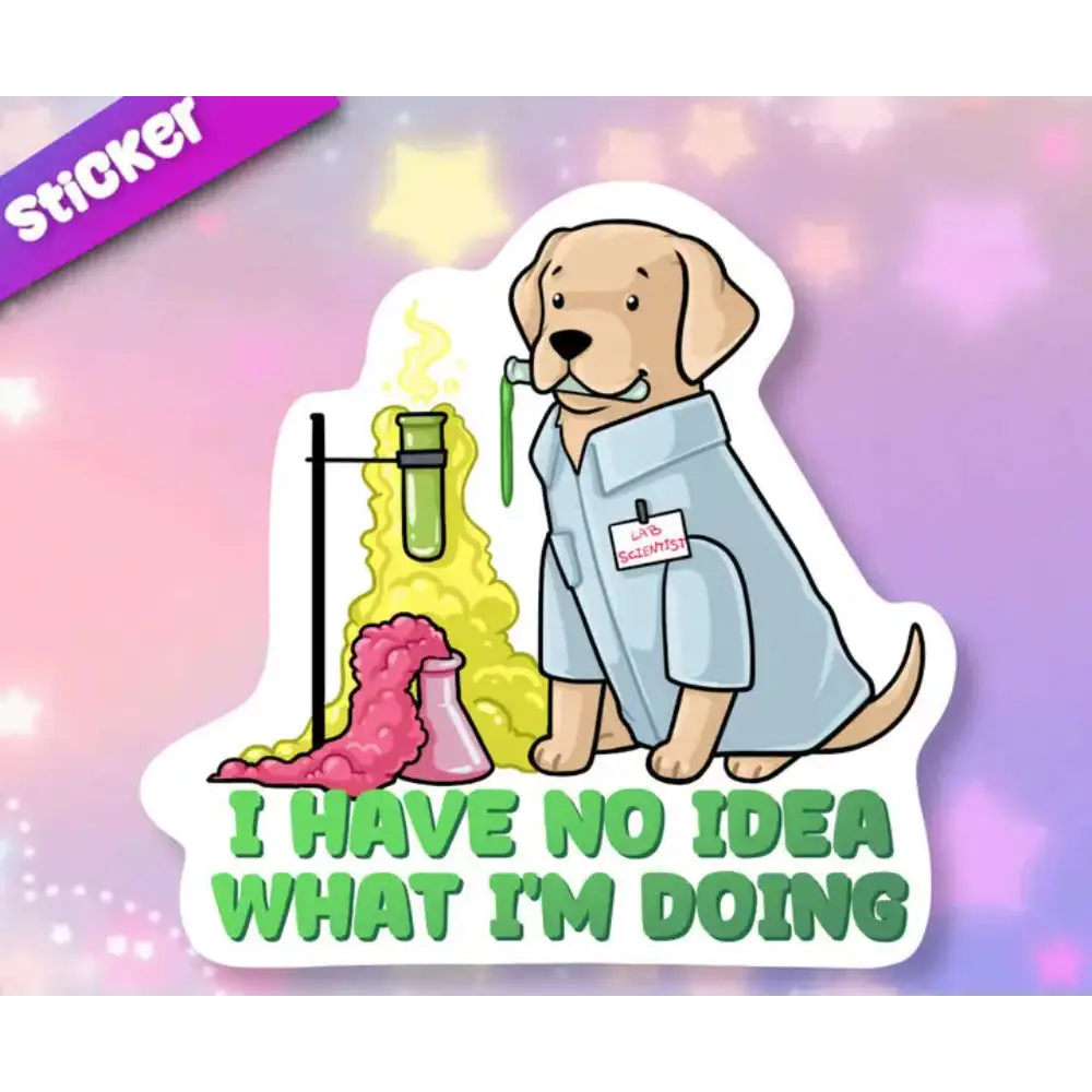 MKC No Idea Lab Dog Sticker - Gifts