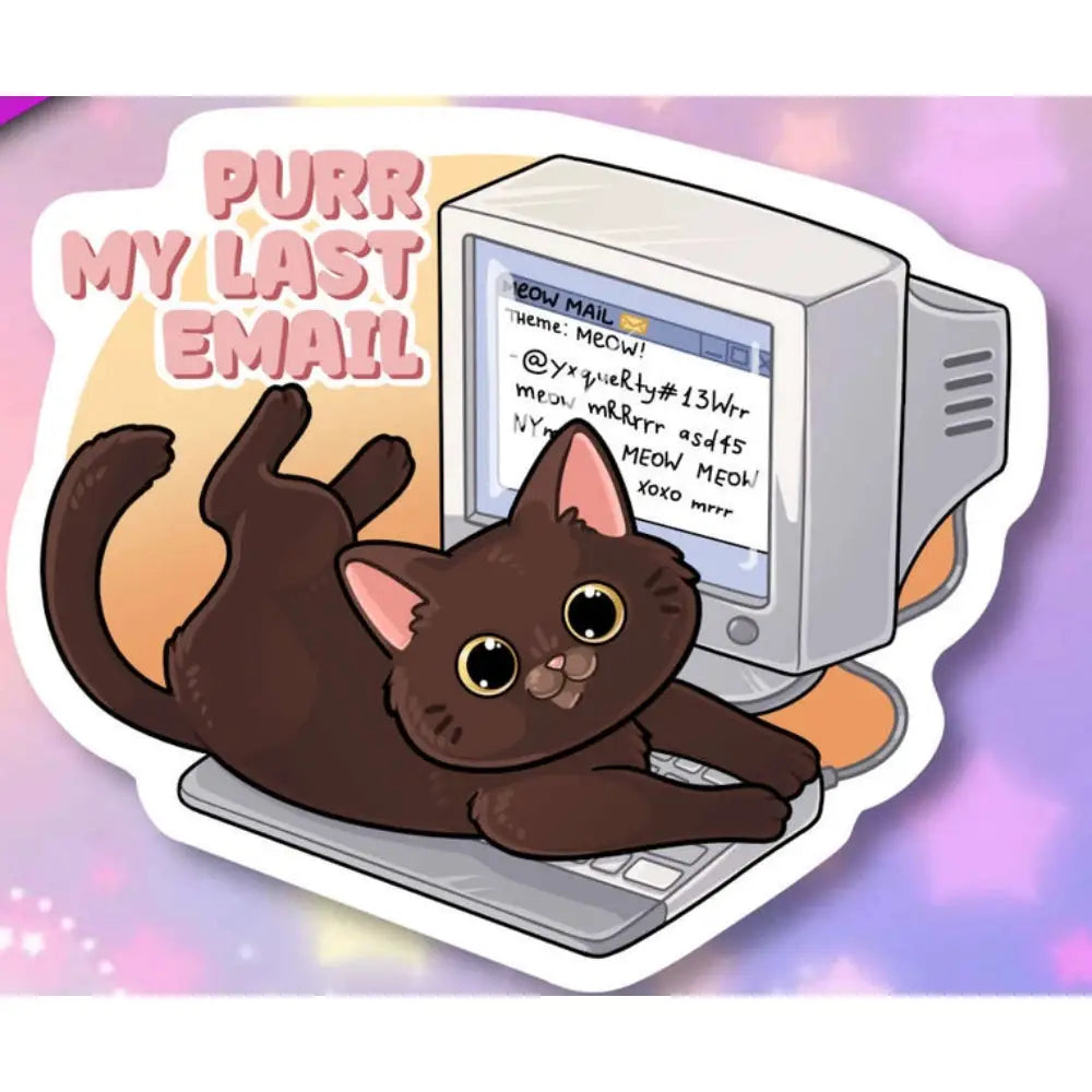 MKC Purr My Last Email Sticker - Toys & Gifts