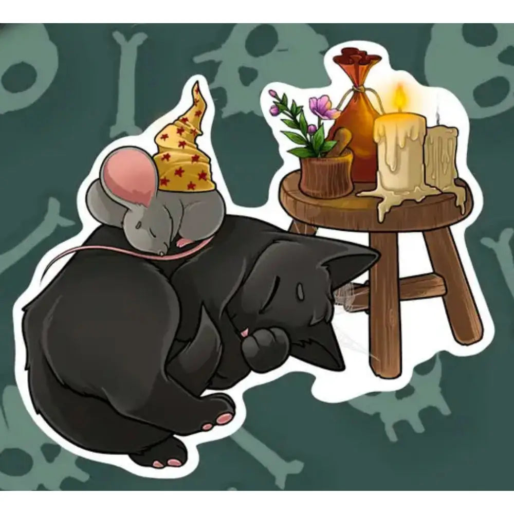 MKC Purrlin Sleeping by Candlelight Sticker - Gifts