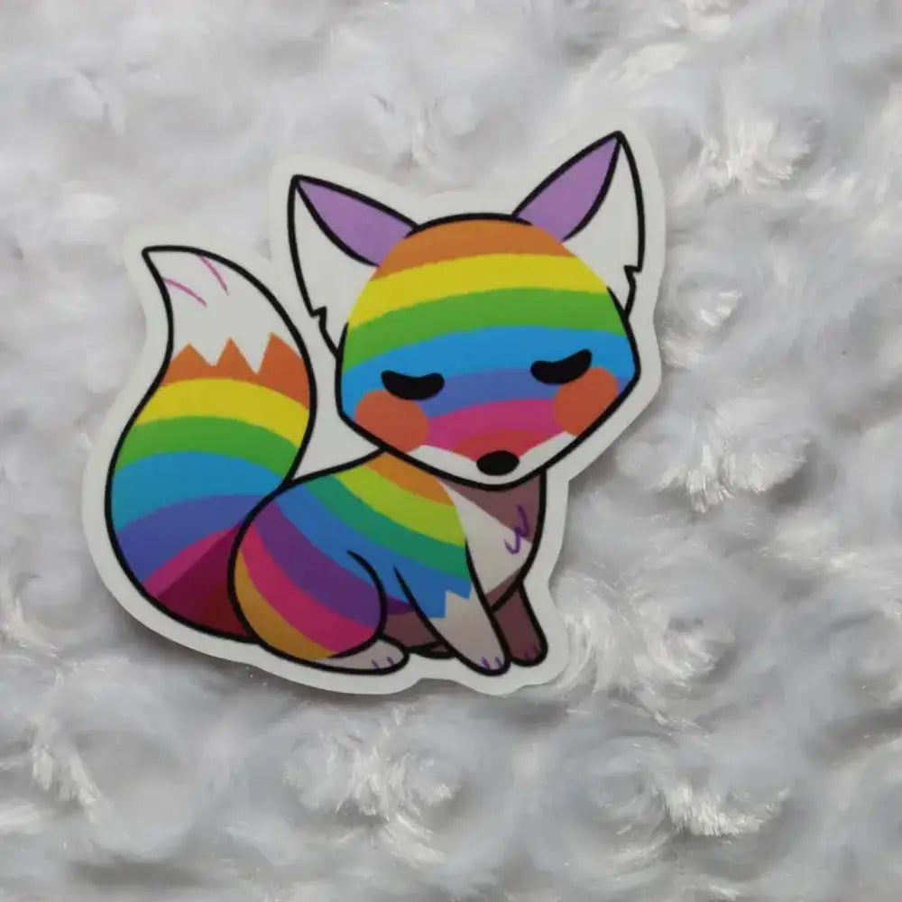 MKC Rainbow Fox Sticker - Toys & Gifts