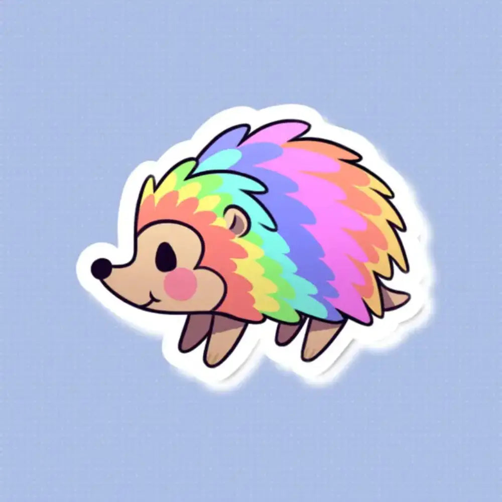 MKC Rainbow Hedgehog Sticker - Toys & Gifts