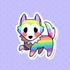 MKC Rainbow Wolf Sticker - Toys & Gifts