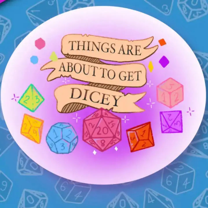 MKC Things are About to Get Dicey Sticker - Toys & Gifts