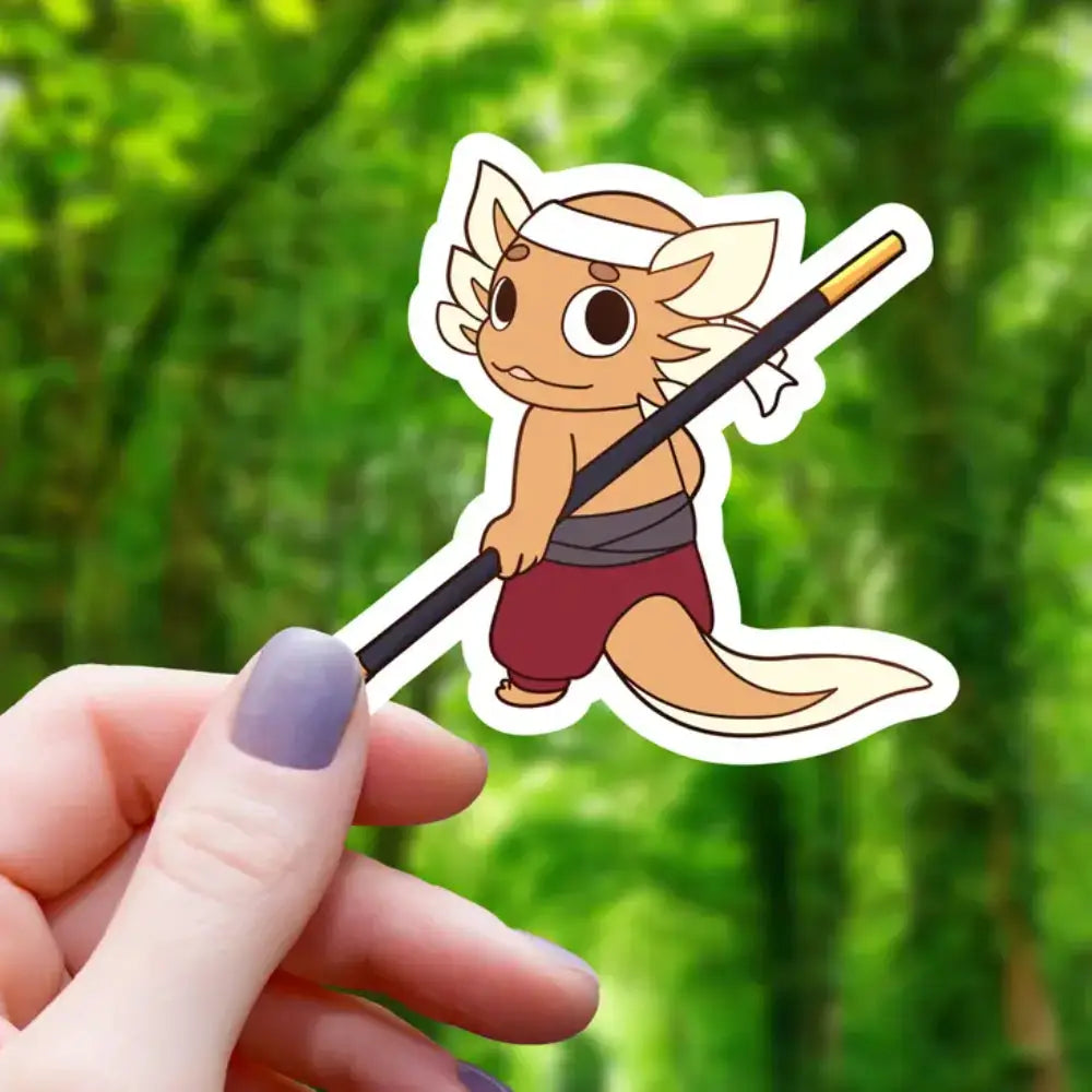 Monk Axolotl Sticker - Gifts