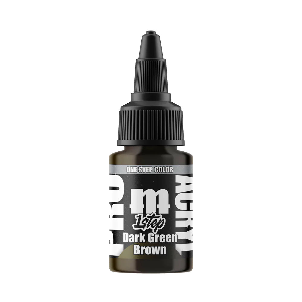 Monument 1-Step Dark Green Brown Acrylic Paint 22ml Bottle - Paint & Tools