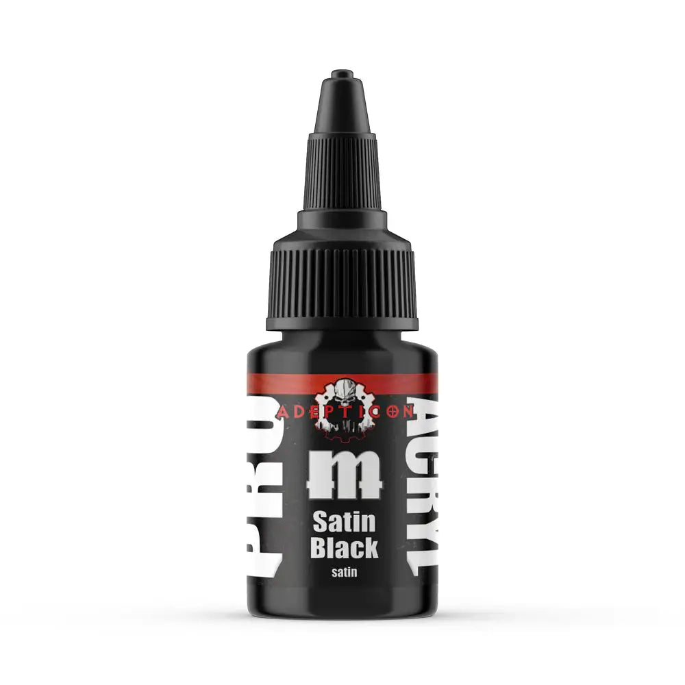 Monument Adepticon Satin Black Acrylic Paint 22ml Bottle - Paint & Tools