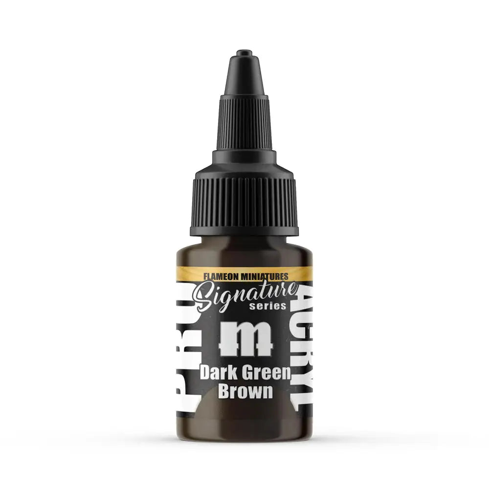 Monument Flameon Dark Green Brown Acrylic Paint 22ml Bottle - Paint & Tools
