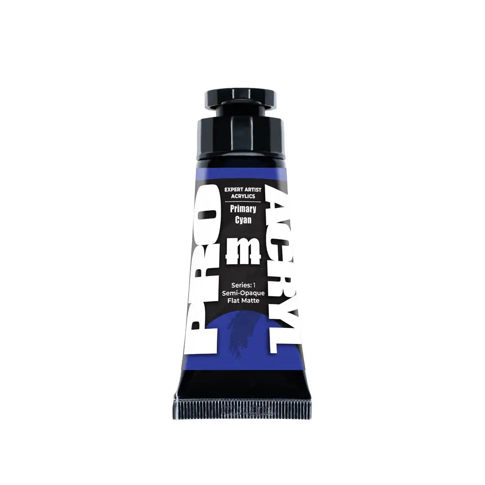 Monument PRO Expert Artist Acrylics Primary Cyan Tube (30mL) - Paint & Tools
