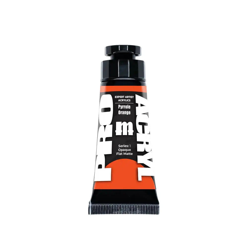 Monument PRO Expert Artist Acrylics Pyrrole Orange Tube (30mL) - Paint & Tools