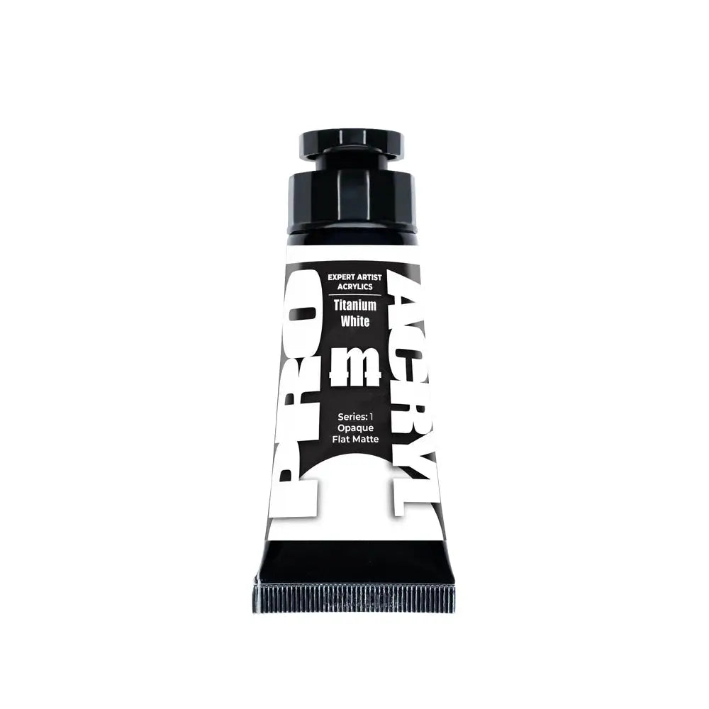 Monument PRO Expert Artist Acrylics Titanium White Tube (30mL) - Paint & Tools