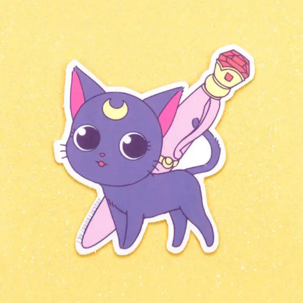 Moon Cat Night Sticker - Toys & Gifts