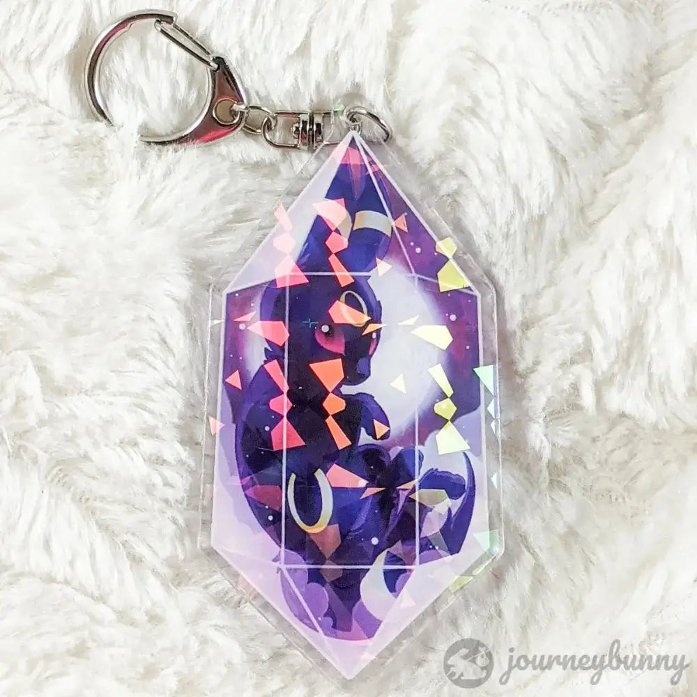 Moon Evolution Crystal Holographic Acrylic Keychain - Gifts