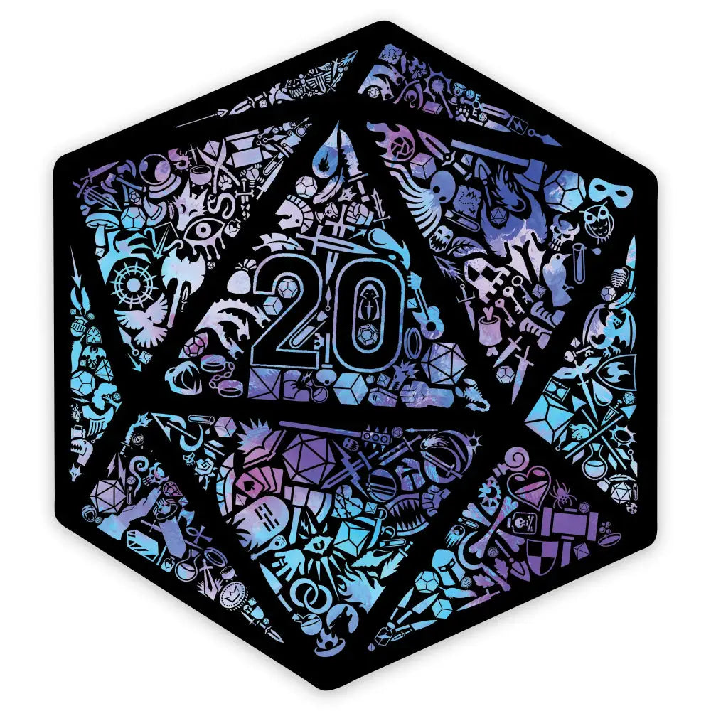 Mosaic D20 Sticker Toys & Gifts Forged Gaming   