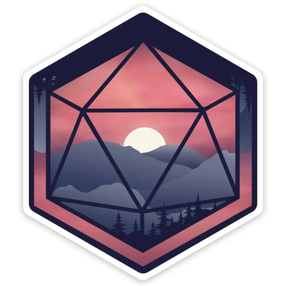 Mountain D20 Sticker - Gifts
