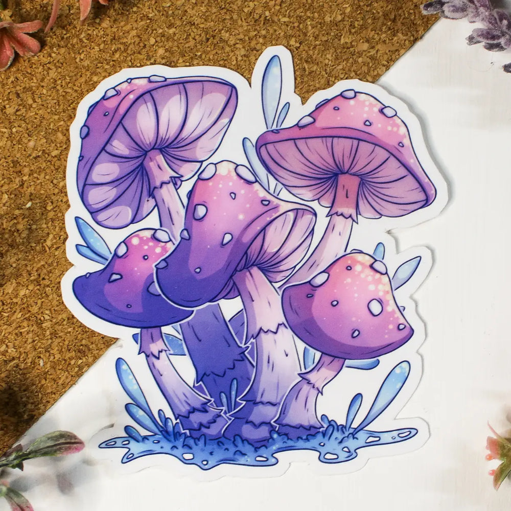 Mushroom Cluster Sticker - Gifts