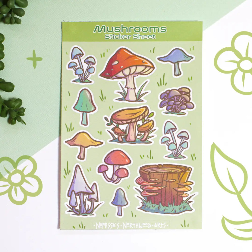 Mushroom Sticker Set - Gifts