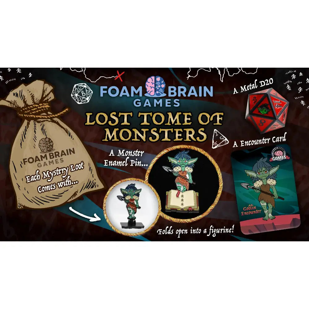 Mystery Loot: Lost Tome of Monsters Dice & Dice Supplies Foam Brain Games   