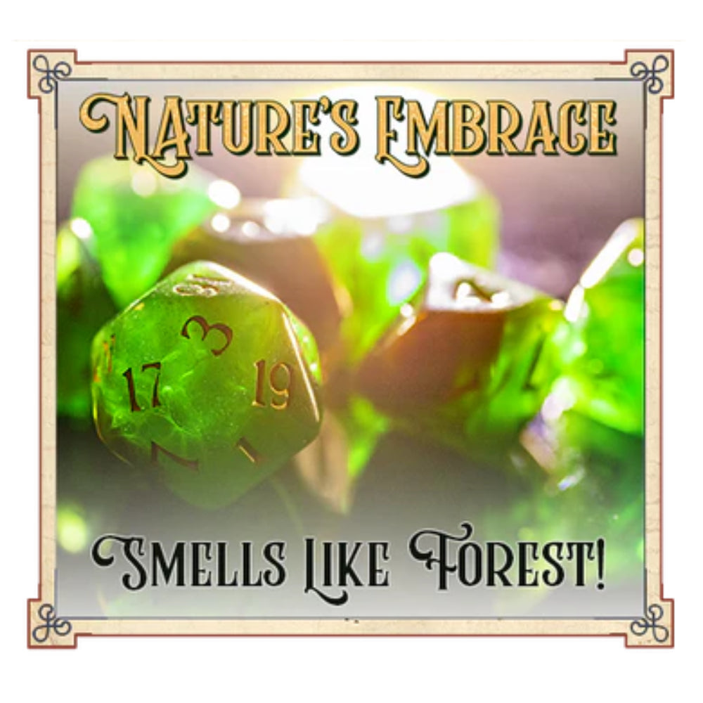 Nature’s Embrace Scented Polyhedral (D&D) Dice Set (7) - Dice & Dice Supplies
