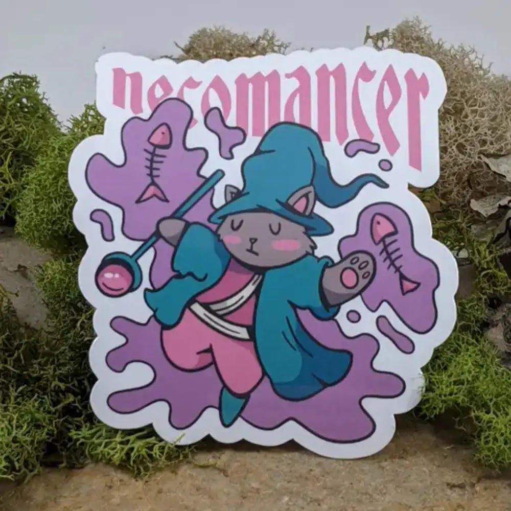 Necromancer Cat Sticker - Gifts