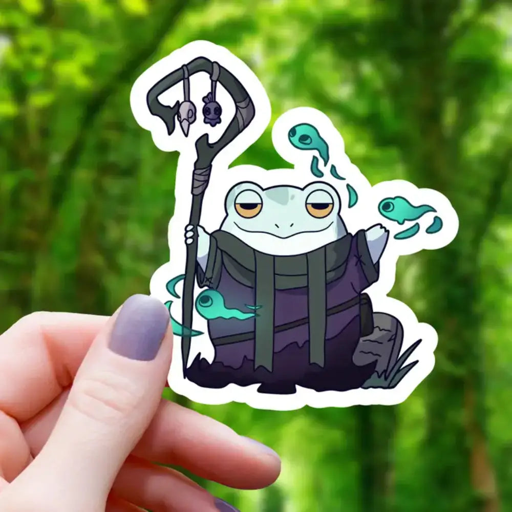 Necromancer Frog Sticker - Gifts