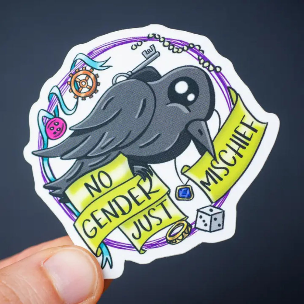 No Gender Just Mischief Sticker - Gifts