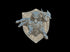 Silver three-headed monster sculpture mounted on a shield noble dwarf swamp chimera magnetic trophy head