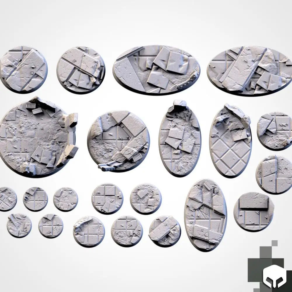 Ogre Forge City Ruins Round Base - Paint & Tools