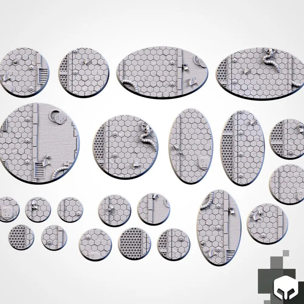 Ogre Forge SciFi City Round Base - Paint & Tools