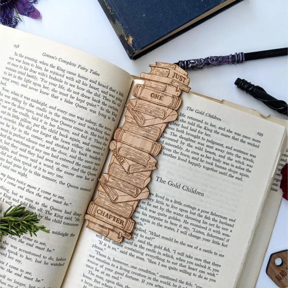 One More Chapter Wooden Bookmark Toys & Gifts North To South Designs   