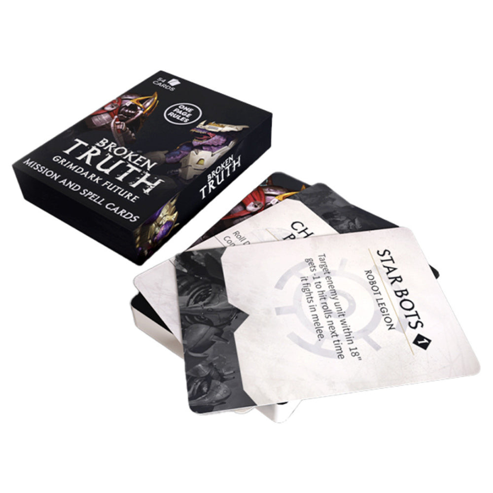 One Page Rules Grimdark Future Mission & Spell Cards - Miniatures Games