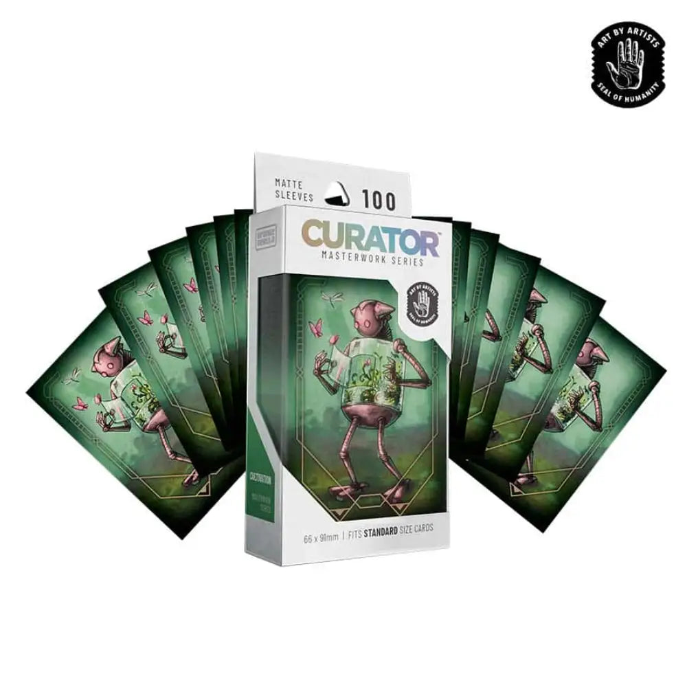 Orange Nebula Curator Masterworks Cultivation Sleeves (100) - Card Games