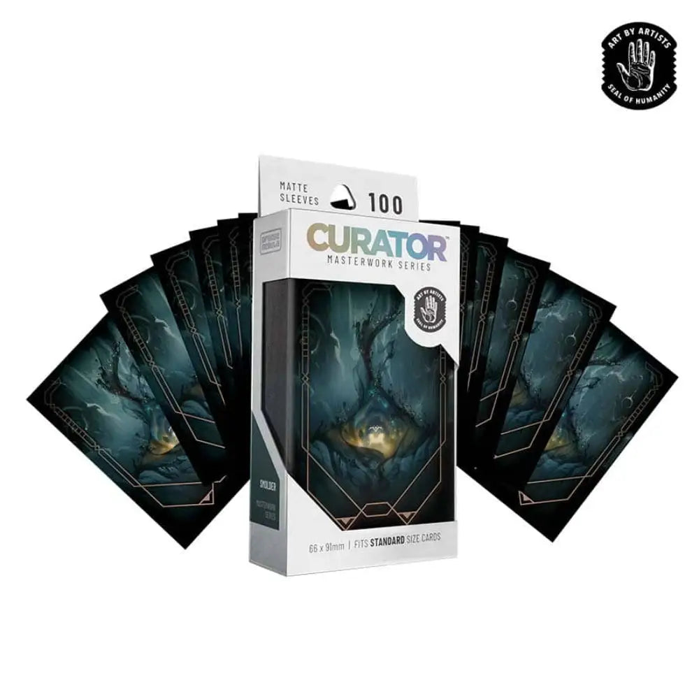 Orange Nebula Curator Masterworks Smolder Sleeves (100) - Card Games