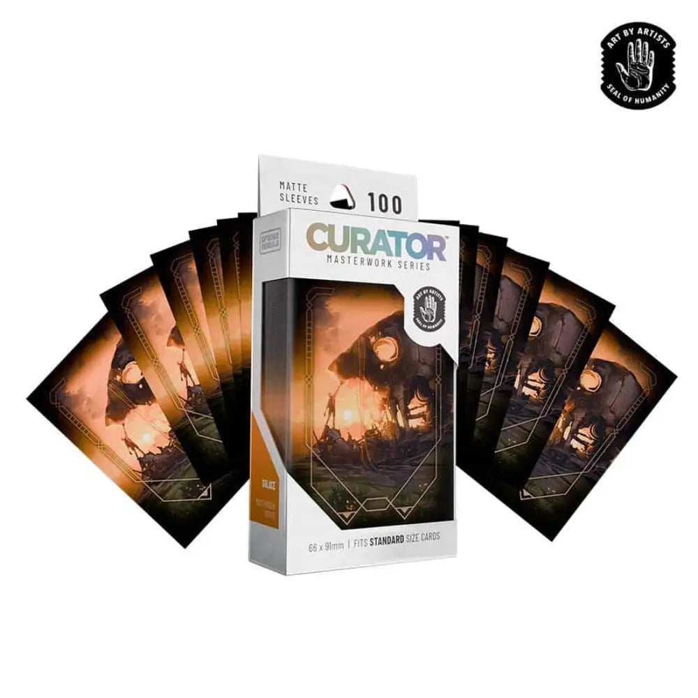 Orange Nebula Curator Masterworks Solace Sleeves (100) - Card Games
