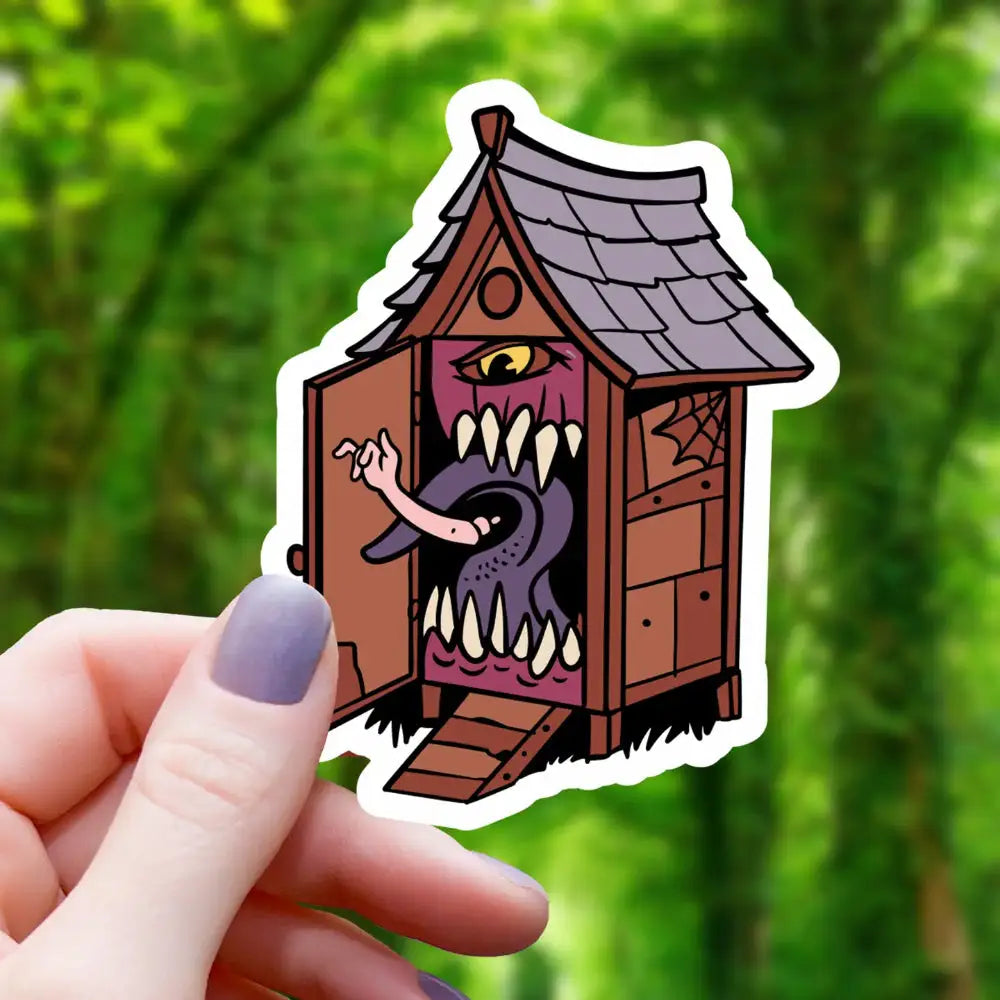 Outhouse Mimic Sticker - Toys & Gifts