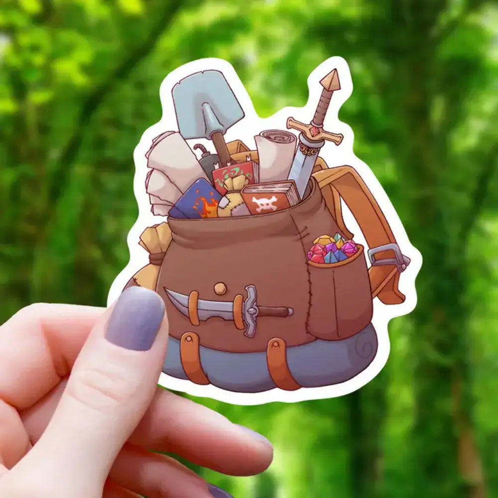 Overfilled Adventure Backpack Sticker - Toys & Gifts