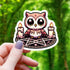 Owl Pentagram Sticker - Gifts