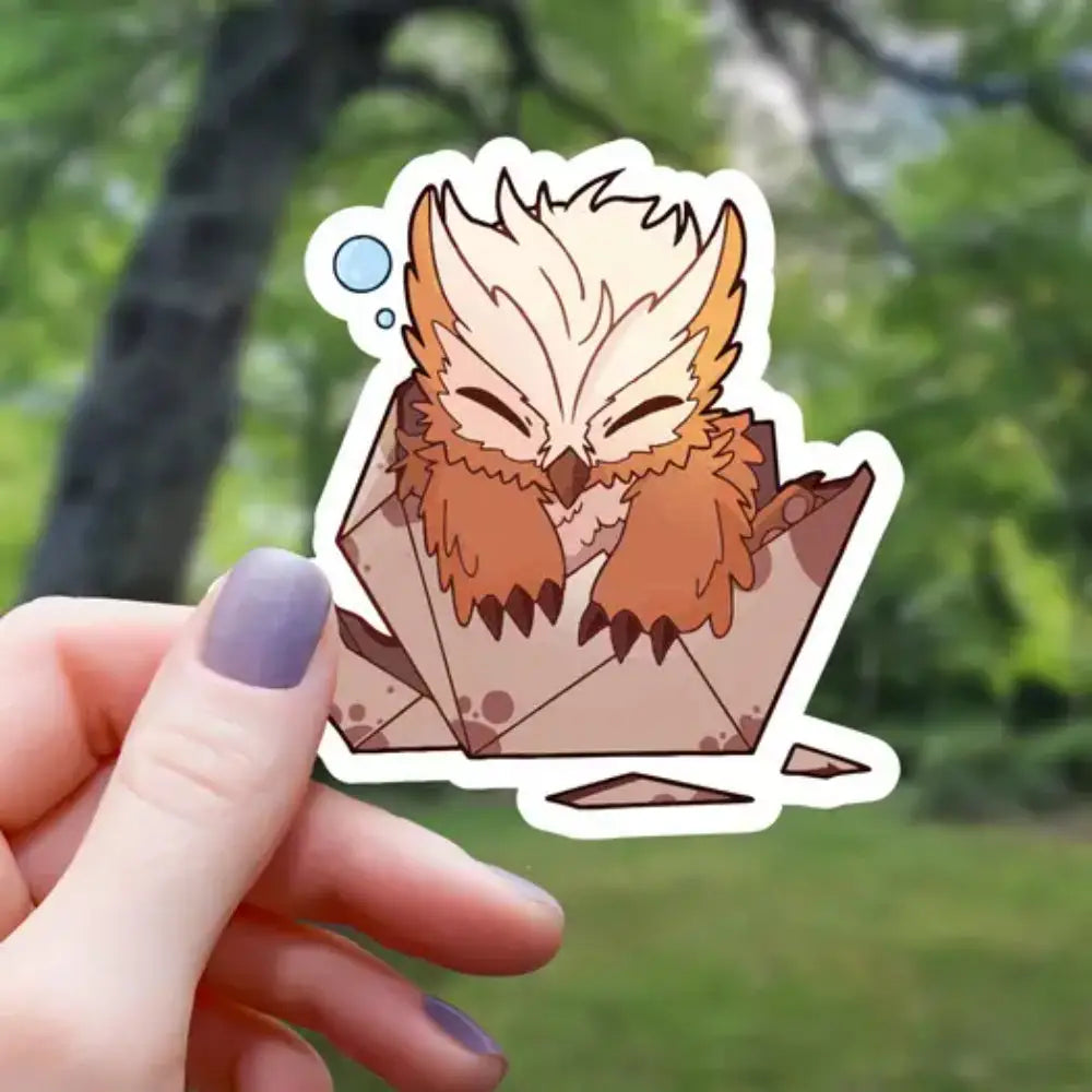 Owlbear D20 Hatchling Sticker Toys & Gifts Mimic Gaming Co   