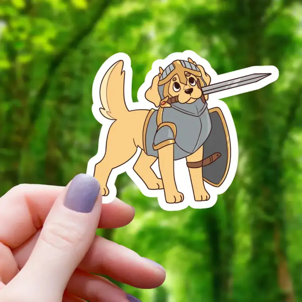 Paladin Dog Golden Sticker - Gifts