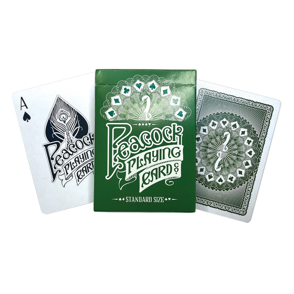 Peacock Playing Cards - Green Standard Print - Board Games