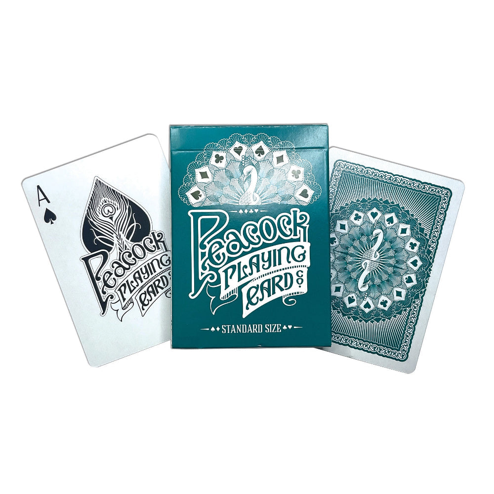 Peacock Playing Cards - Teal Standard Print - Board Games