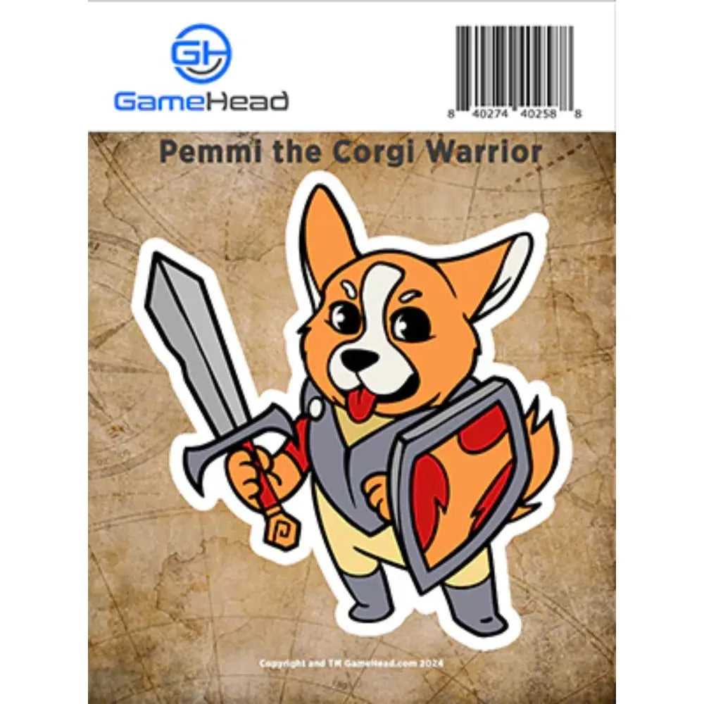 Pemmi the Corgi Warrior Sticker - Gifts