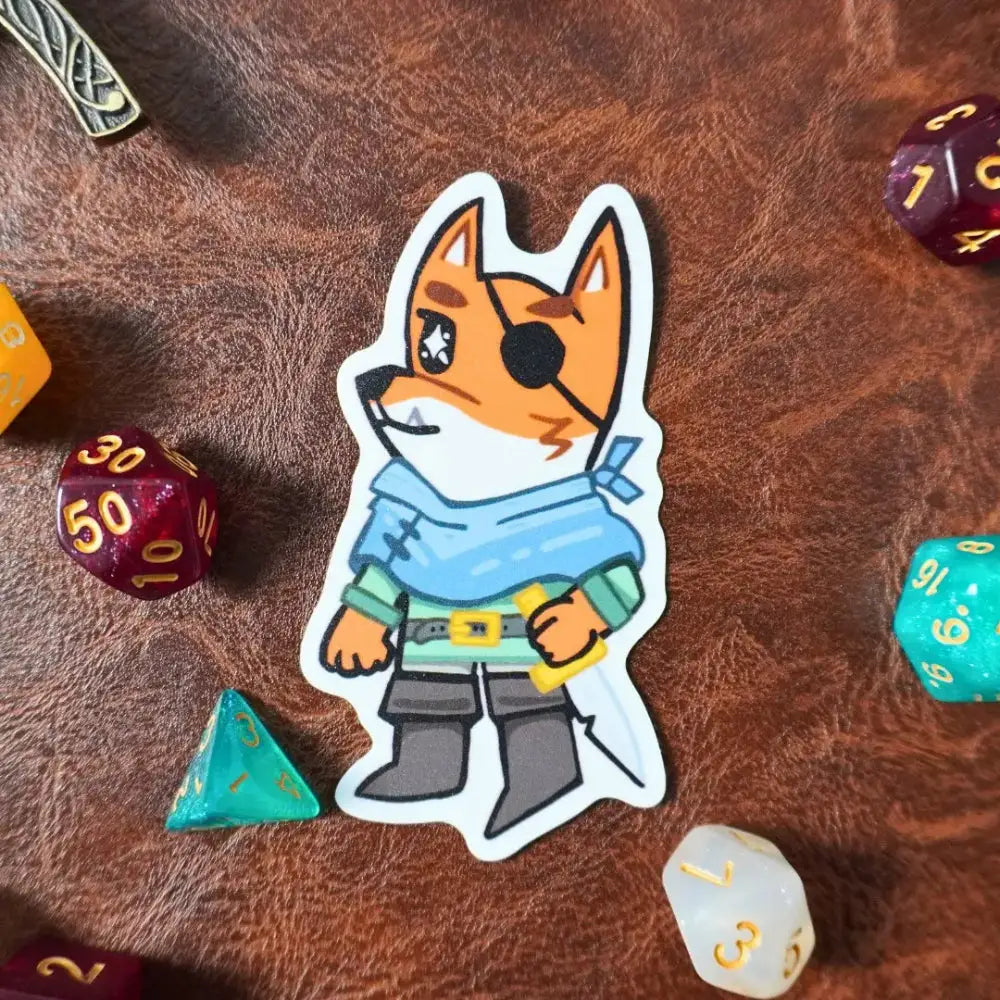 Pirate Fox Sticker - Gifts
