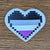 Pixel Heart Pride Stickers - Asexual - Gifts