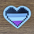 Pixel Heart Pride Stickers - Asexual - Gifts