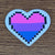 Pixel Heart Pride Stickers - Bisexual - Gifts