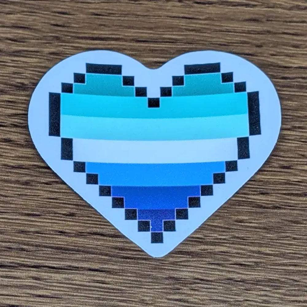 Pixel Heart Pride Stickers - Gay Men (MLM) - Gifts