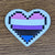 Pixel Heart Pride Stickers - Genderfluid - Gifts