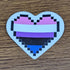Pixel Heart Pride Stickers - Genderfluid - Gifts