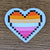 Pixel Heart Pride Stickers - Lesbian - Gifts